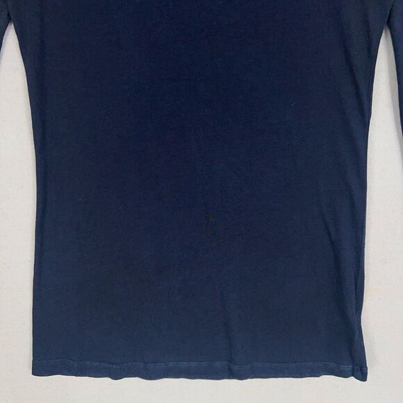 Cotton Citizen Shirt Womens XS Navy Blue Marbella Long Sleeve Minimal Basic USA - Picture 4 of 14